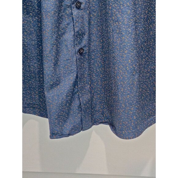 Perry Ellis Men’s Blue Patterned L/S Button-Up Shirt XXL Casual/Business - Picture 6 of 13